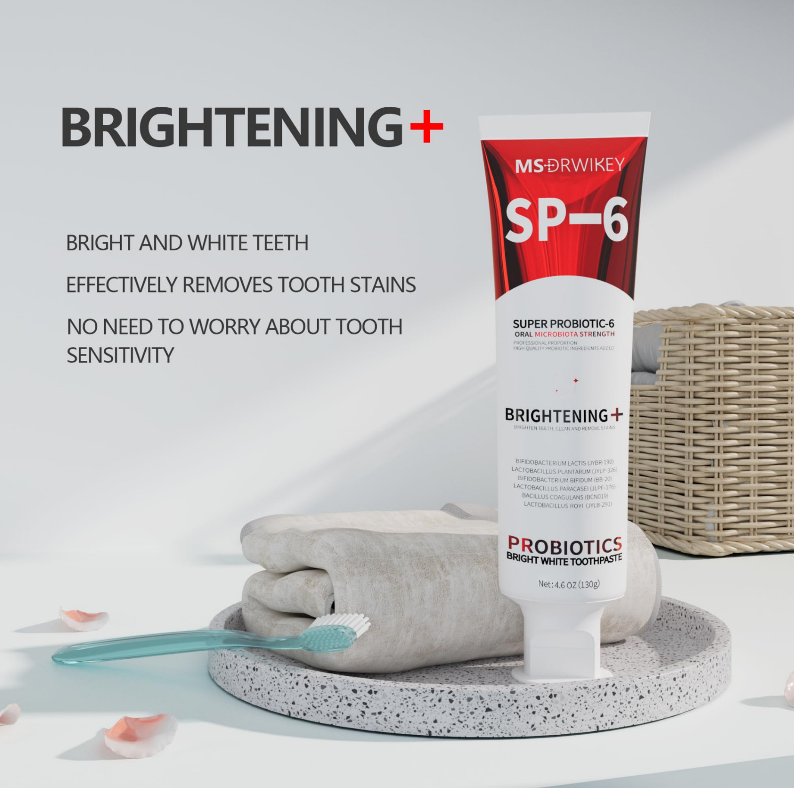 MSDRWIKEY SP-6 Whitening Toothpaste & 7-Pro Whitening Toothpaste – 2-Packs