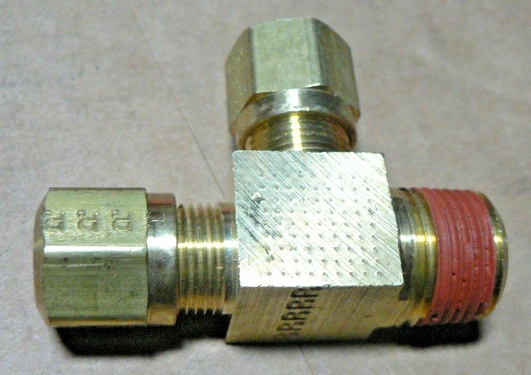 Parker Brass Compression Air Brake Fitting VS271NTA-6-6 DOT  Run Tee 3/8" x 3/8"
