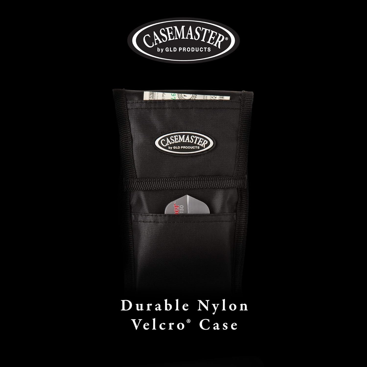 Casemaster Single Black Dart Case with Solid Plastic Insert and Flexible