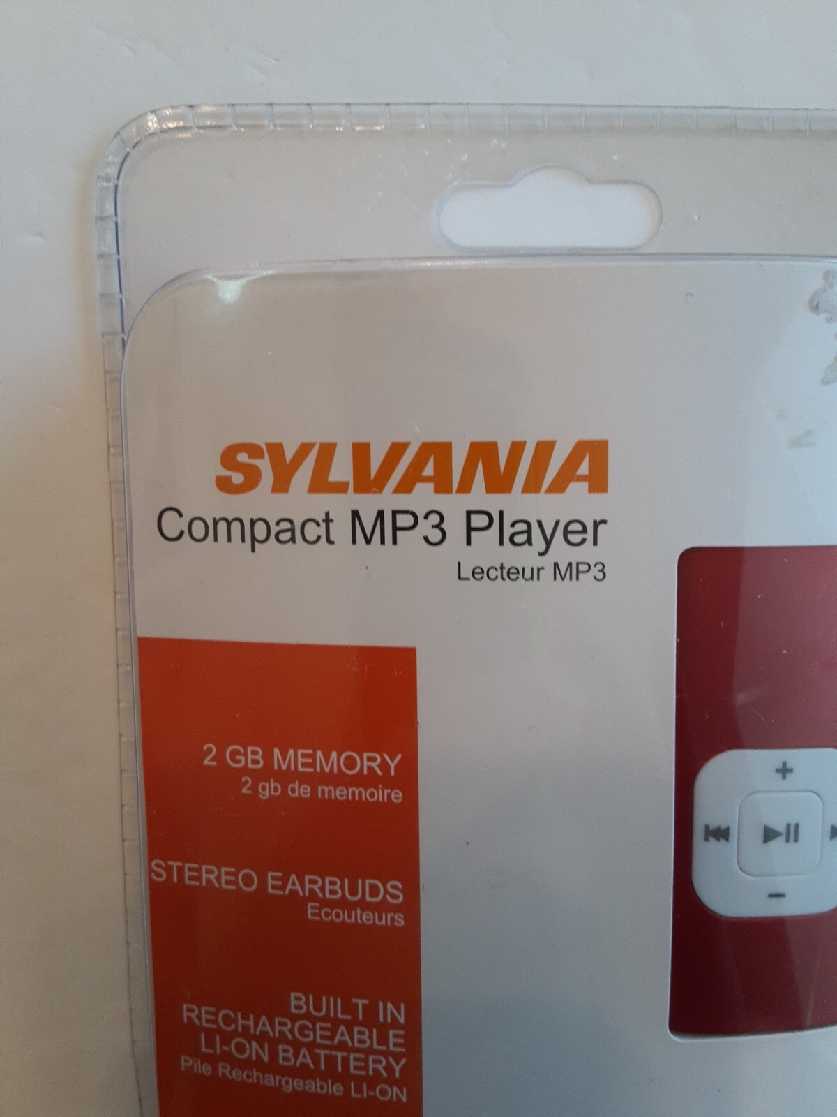 🌴 NEW! Sylvania 2GB Compact MP3 Player RED SMP2200D