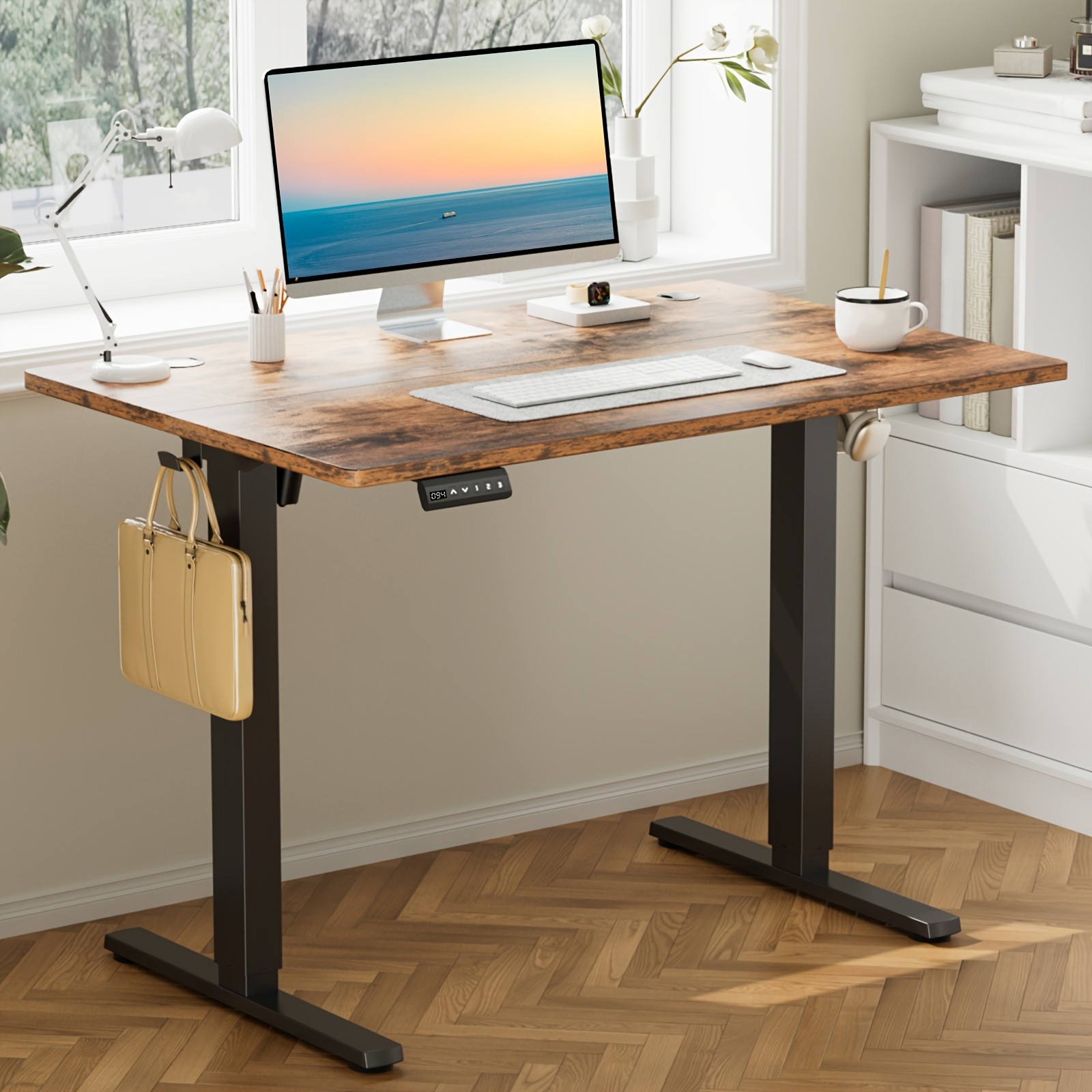 Standing Desk, Adjustable Height Electric Sit Stand Up Down Computer Table