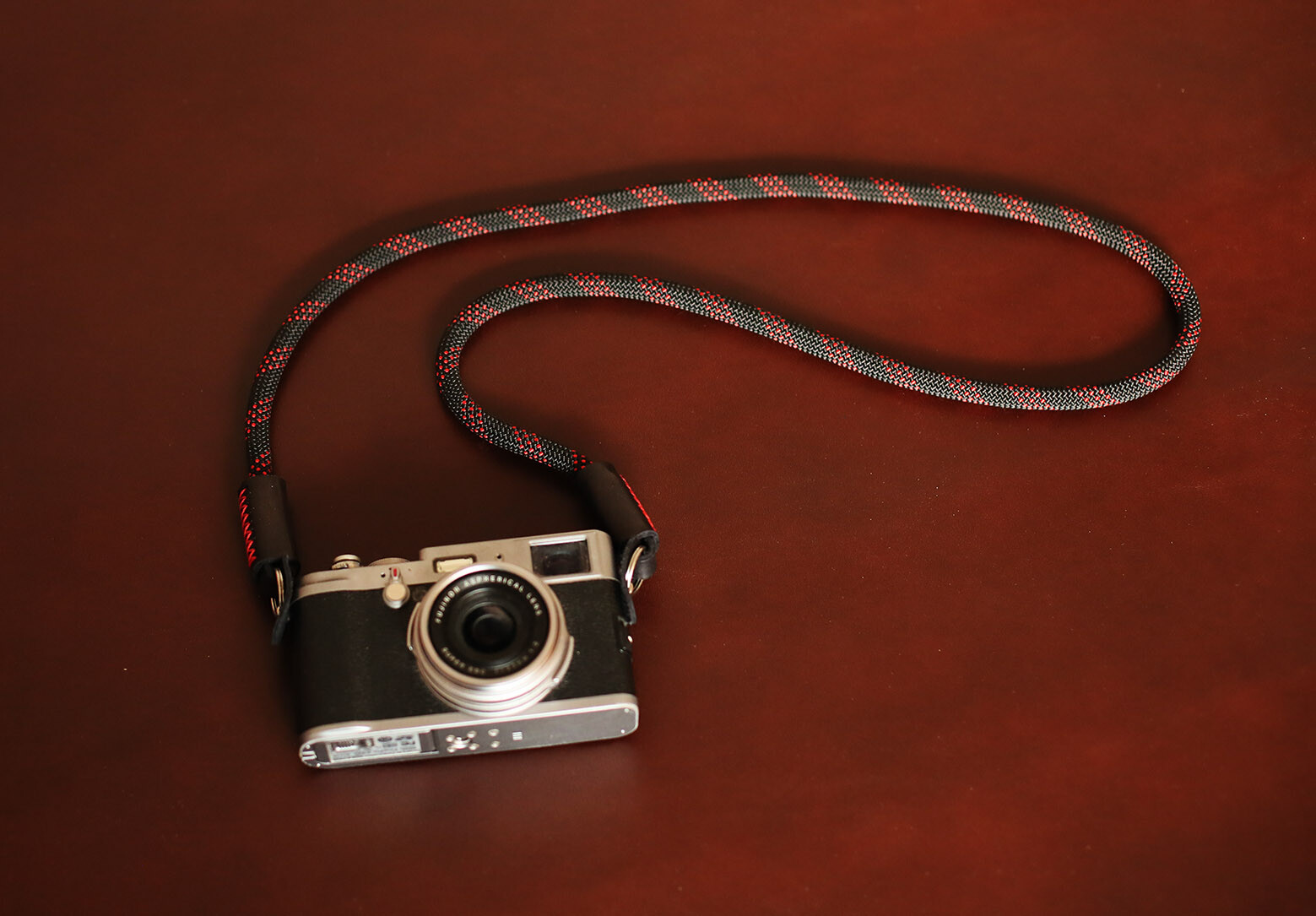 Black red dot climbing rope camera neck shoulder strap type B