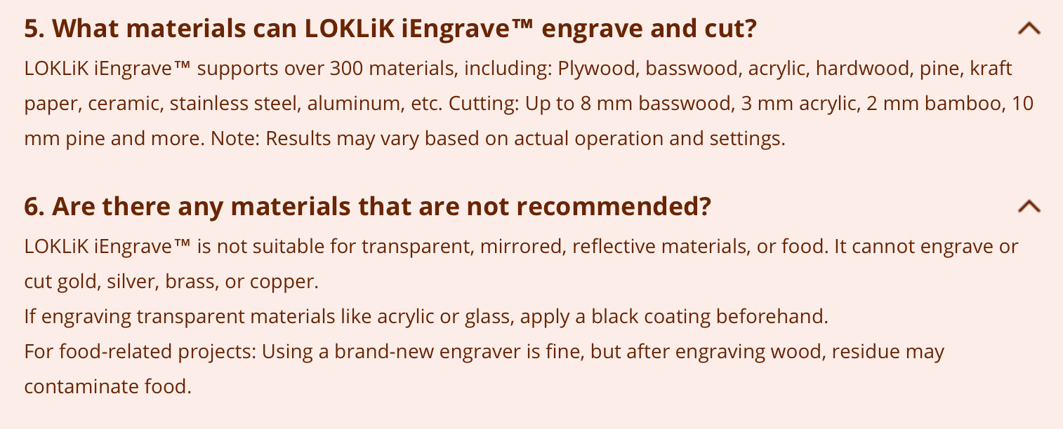 LOKLiK iEngrave Laser Engraver with Multi Sensor Detections
