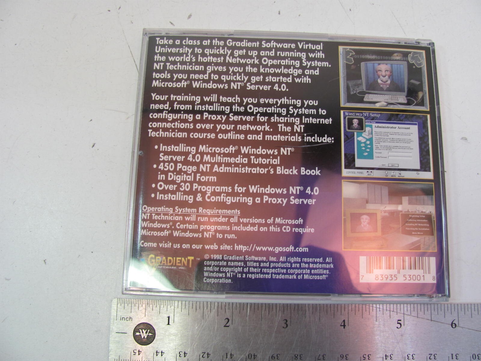 OBSOLETE SOFTWARE WINDOWS 98 NT TECHNICIAN GRADIENT INC