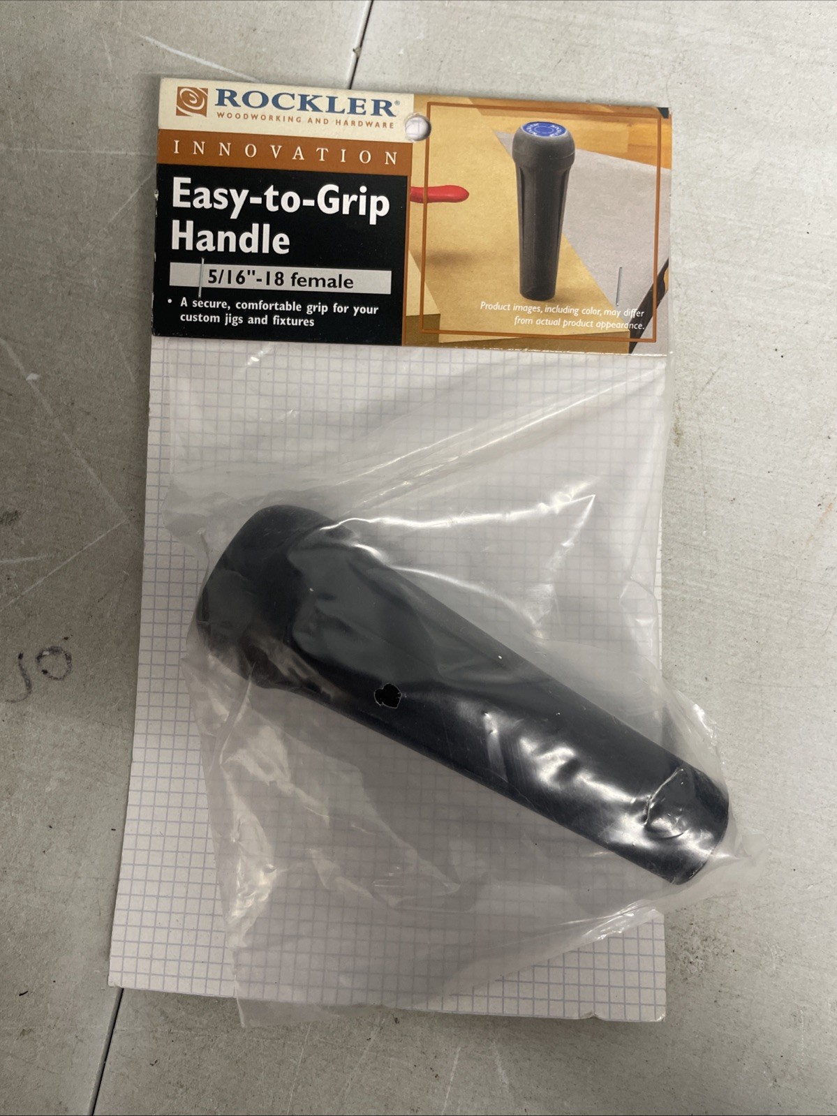 Rockler Easy-to-Grip Tall Jig Handle, Female Threading, 5/16''-18