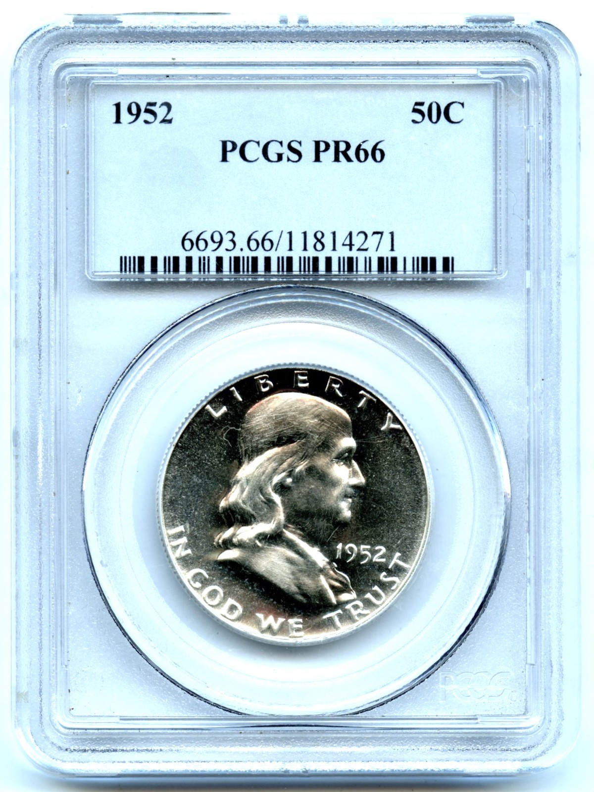 1952 Franklin Half Dollar, PCGS PR66
