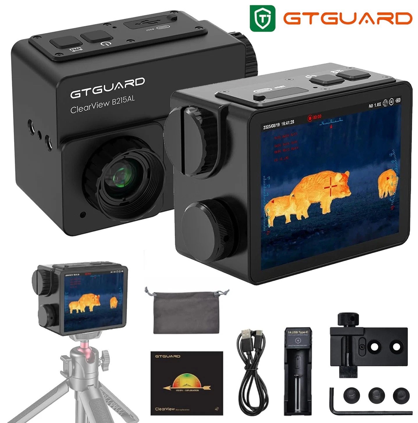 GTGUARD B215AL Bowsight Thermal Monocular with 600m Rangefinder Crossbow Scope