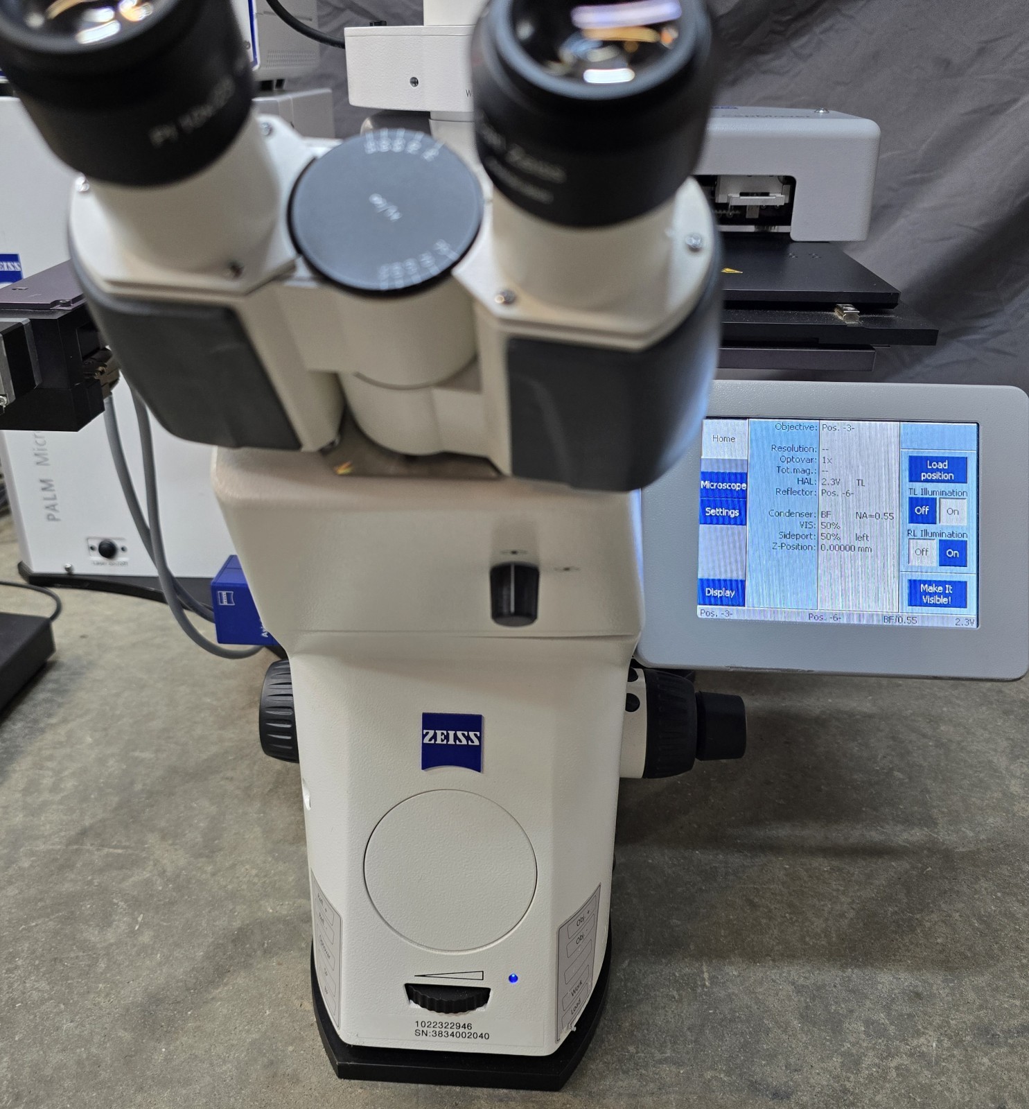 Zeiss Axio Observer Z1 Motorized Inverted Fluorescence Microscope Palm Microbeam