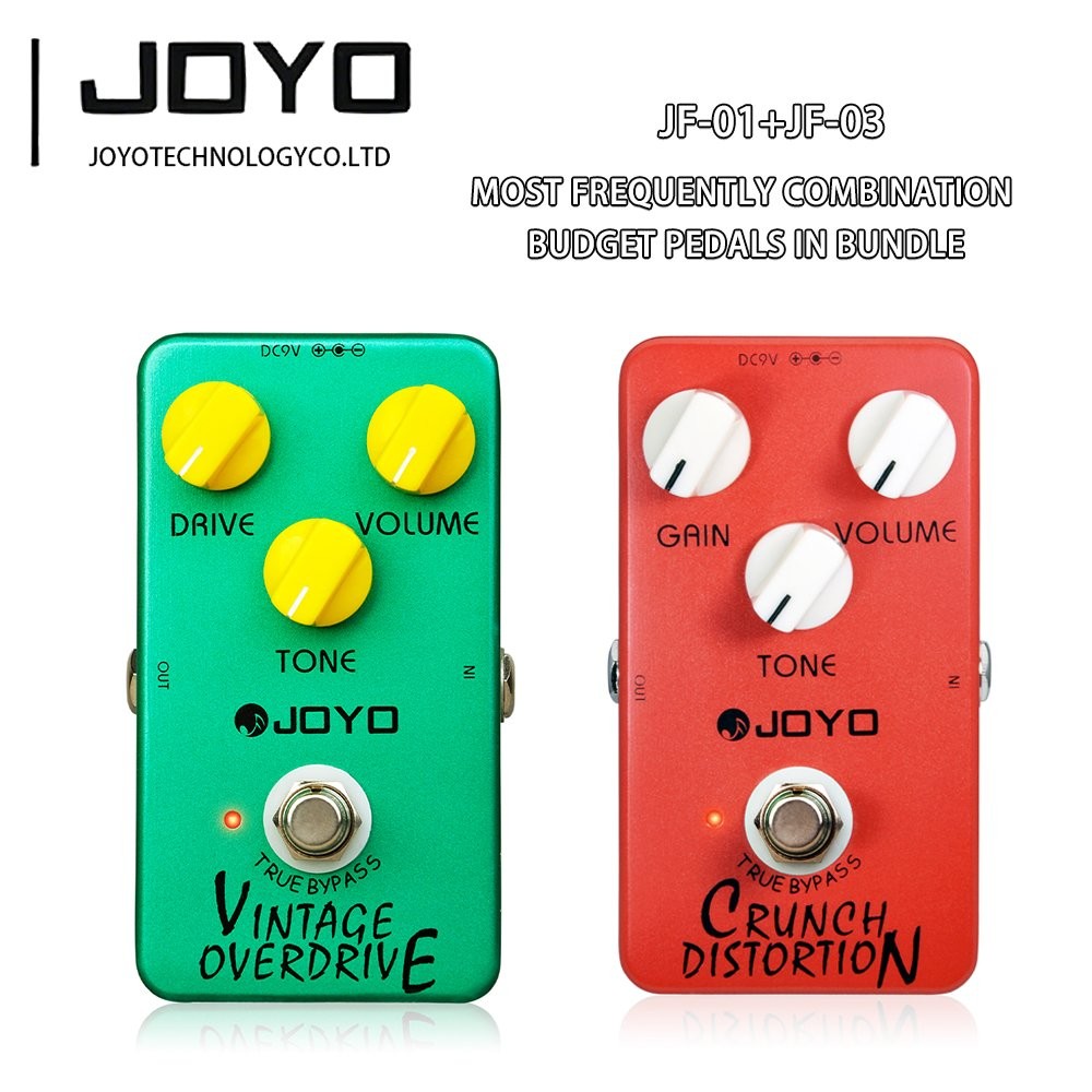 JOYO JF-01 Vintage Overdrive and Crunch Distortion Pedals Frequently Combination