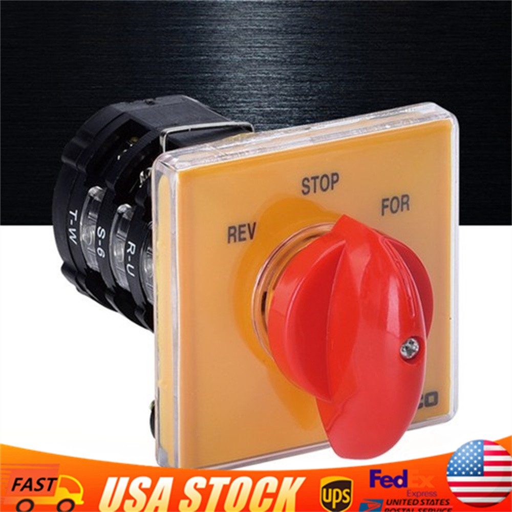 NEW Milling Machine Switch 3 Phase Motor Mill Forward Reverse 3 Stage Switch USA