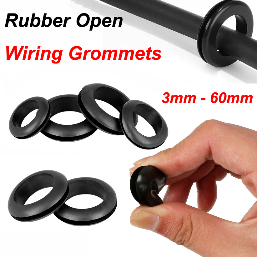 Wiring Grommets Rubber Open 3mm - 60mm Rubber Open Grommet Hole Assorted Sizes