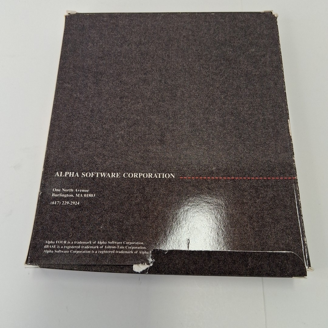 Alpha Four Fully Relational Database Non-Programmers Manuals Diskette Incomplete