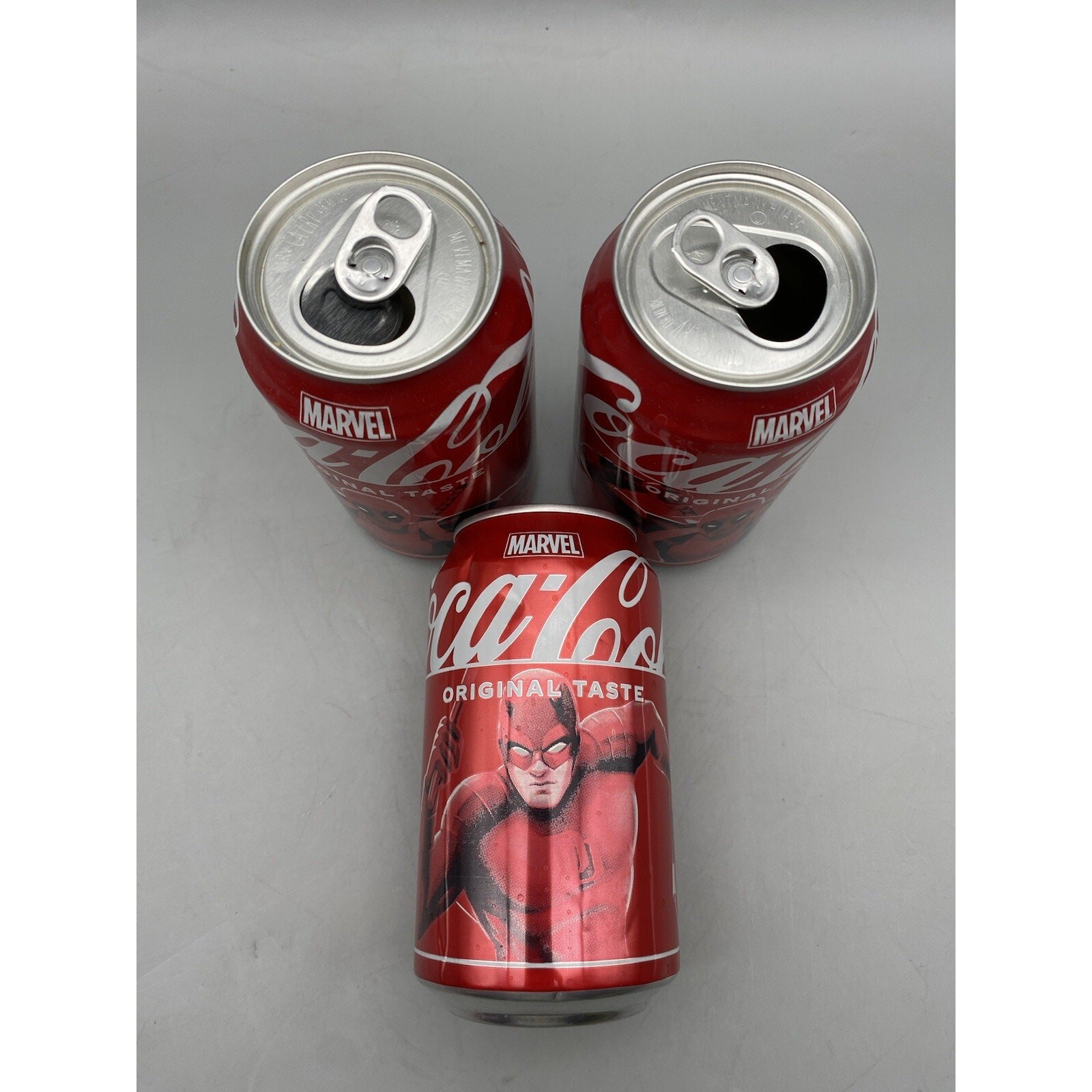 EMPTY Ltd Edition EMPTY MARVEL DARE DEVIL & Deadpool Coca Cola 12 FL OZ Coke CAN
