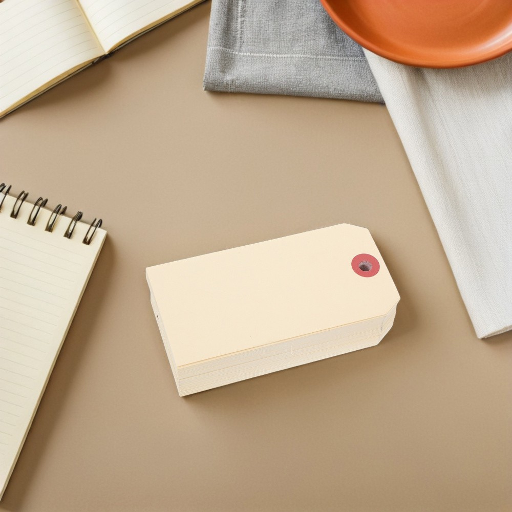 100 Pcs Shipping Tags Packaging Wired Label Holder with Eyelets Cable