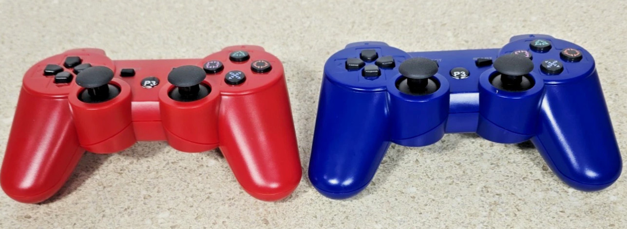 2 Wireless Controller for Sony PS3 Red/Blue PlayStation 3 - SEALED Controllers