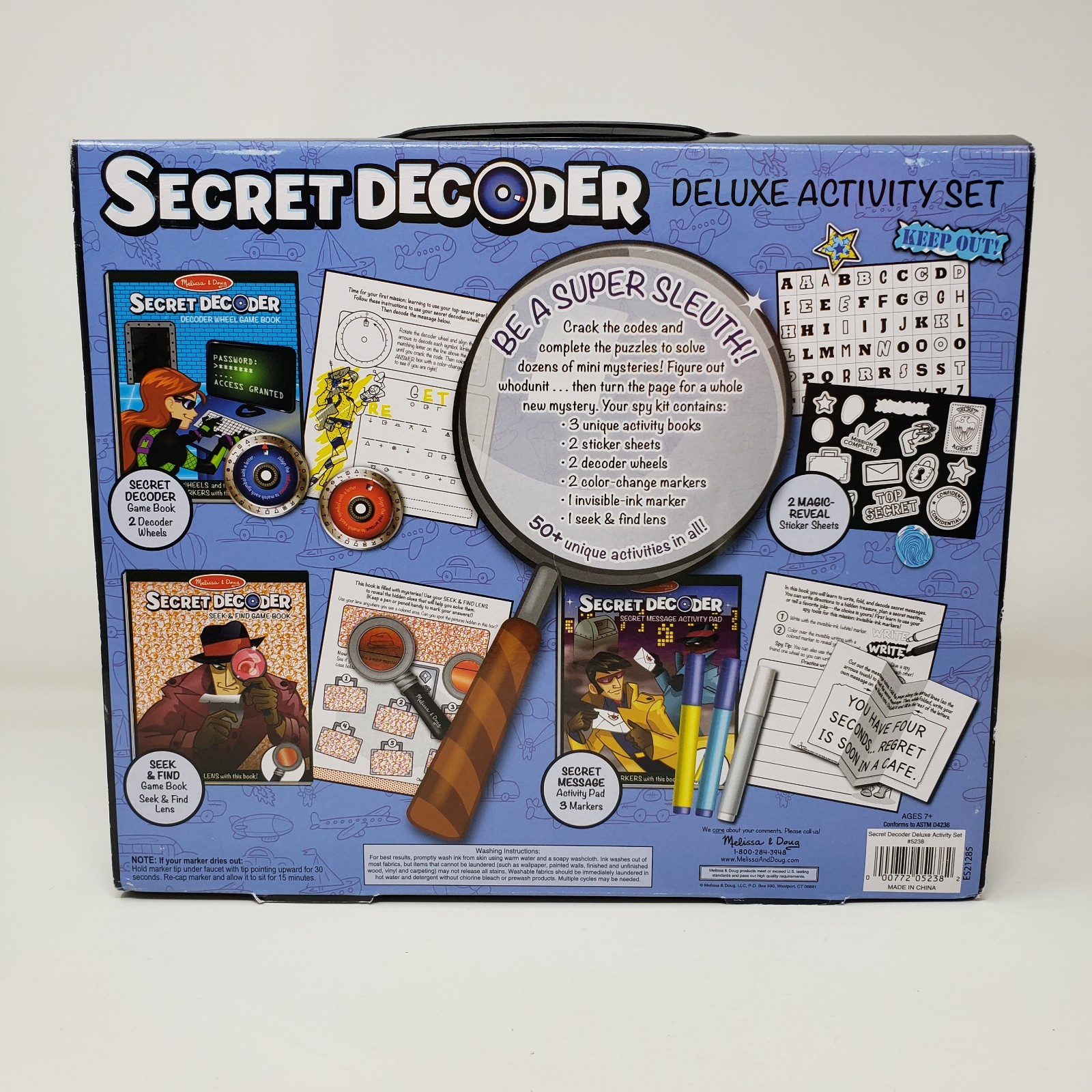 Melissa & Doug On the Go Secret Decoder Deluxe Activity Set - NEW/SEALED