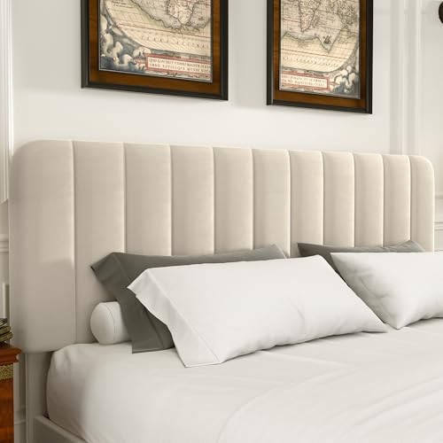 Size Upholstered Bed Frame with 4 Drawers Queen Beige Bed Frame with Drawer