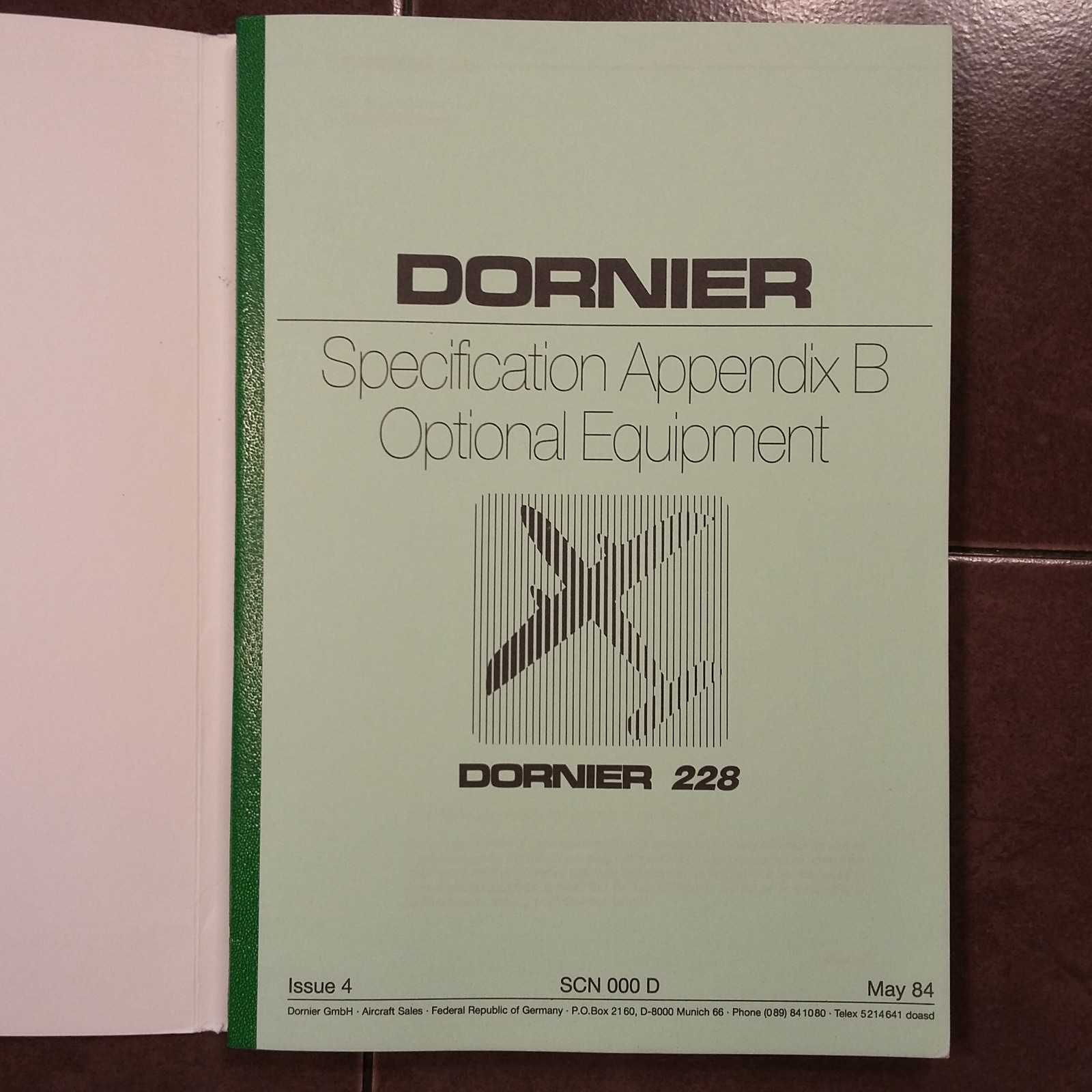 Dornier 228 Optional Equipment Manual