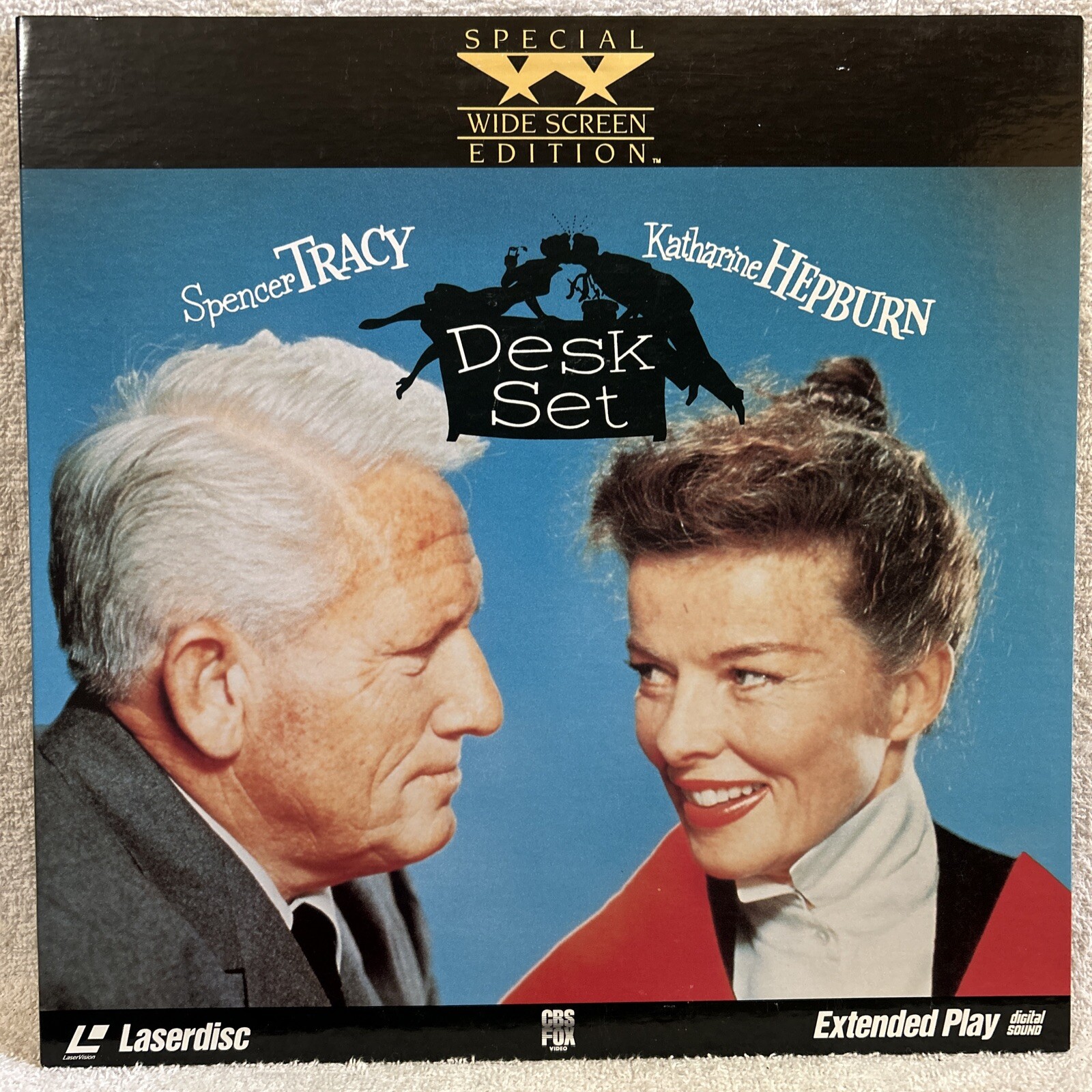 Desk Set LASERDISC Spencer Tracy Katharine Hepburn Gig Young Joan Blondell RARE!