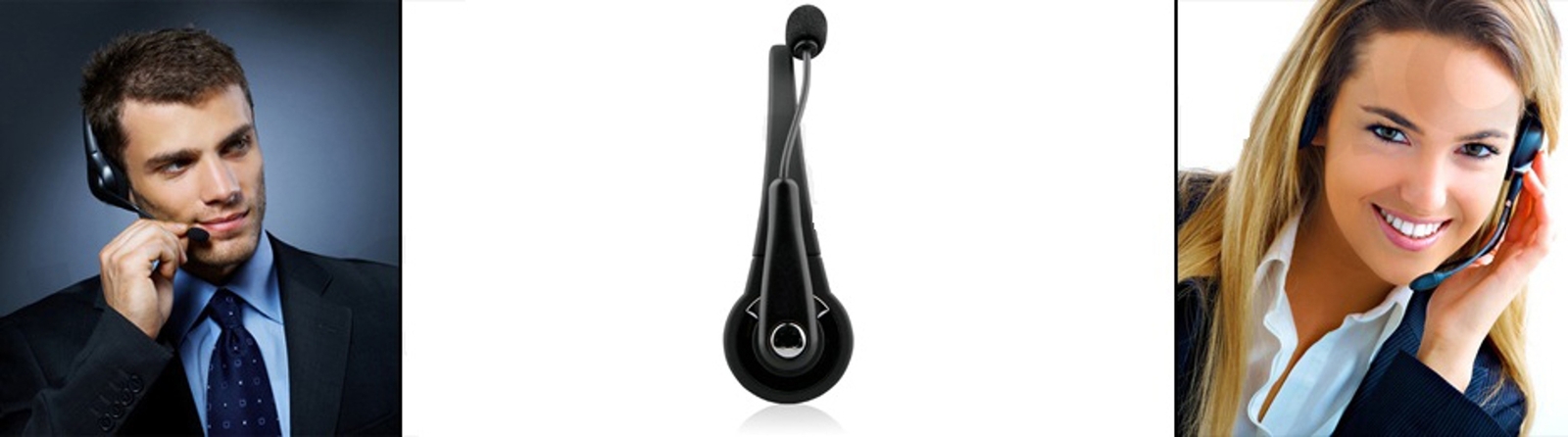 Wireless Headphone Hands-free Boom Microphone Mono Headset for Cell Phones