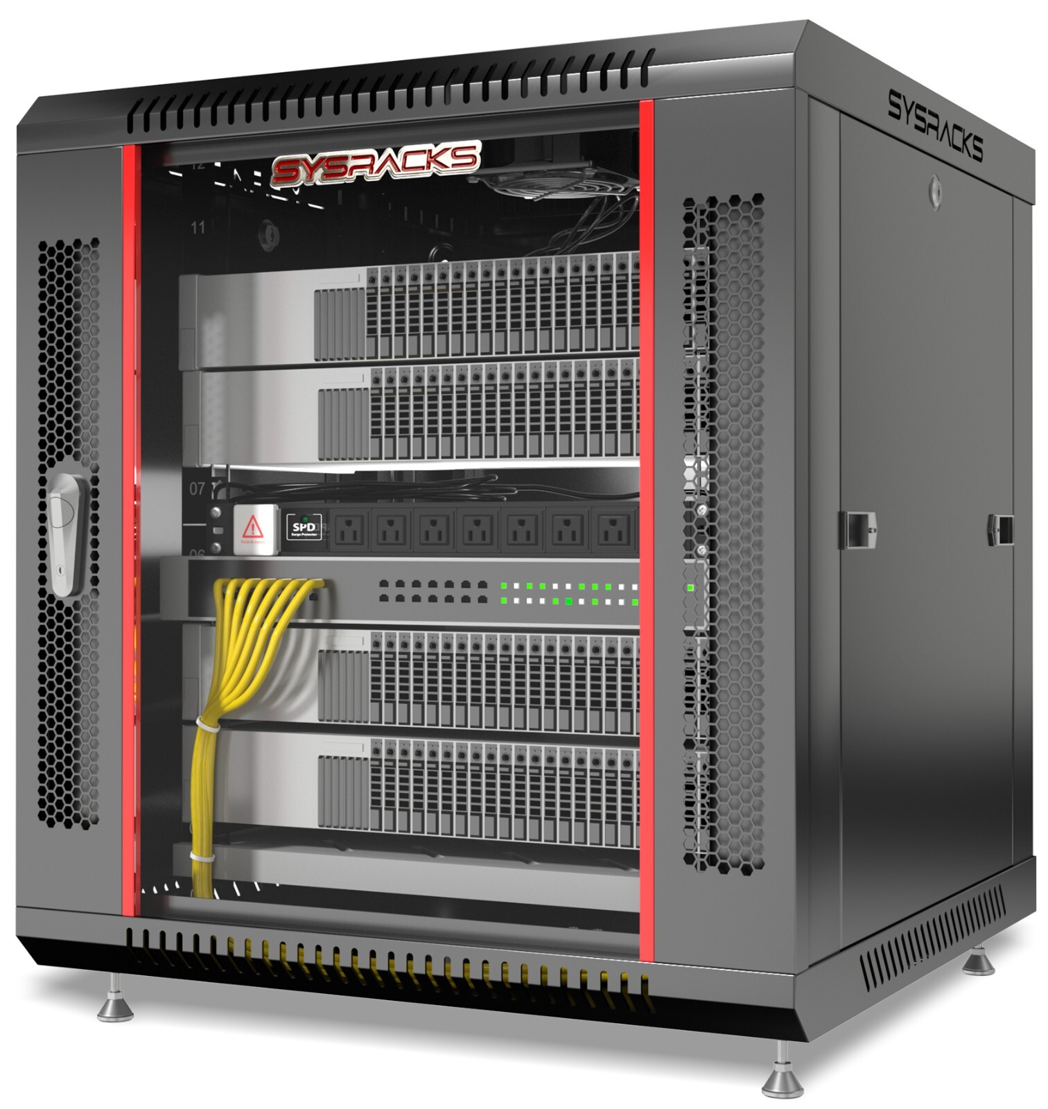 12U Wall Mount Server Rack Locking Network Cabinet Box Data Enclosure 18” Depth