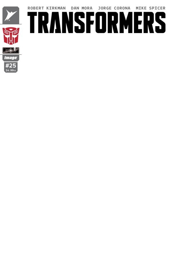 Transformers #25 Blank Sketch Autobot Variant Cover G