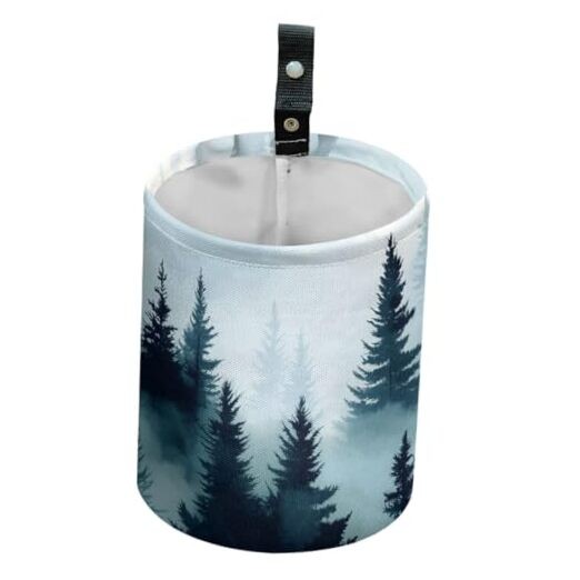 Car Trash Can Waterproof Garbage Can Car-Seat Back Hanging Mountain Forest