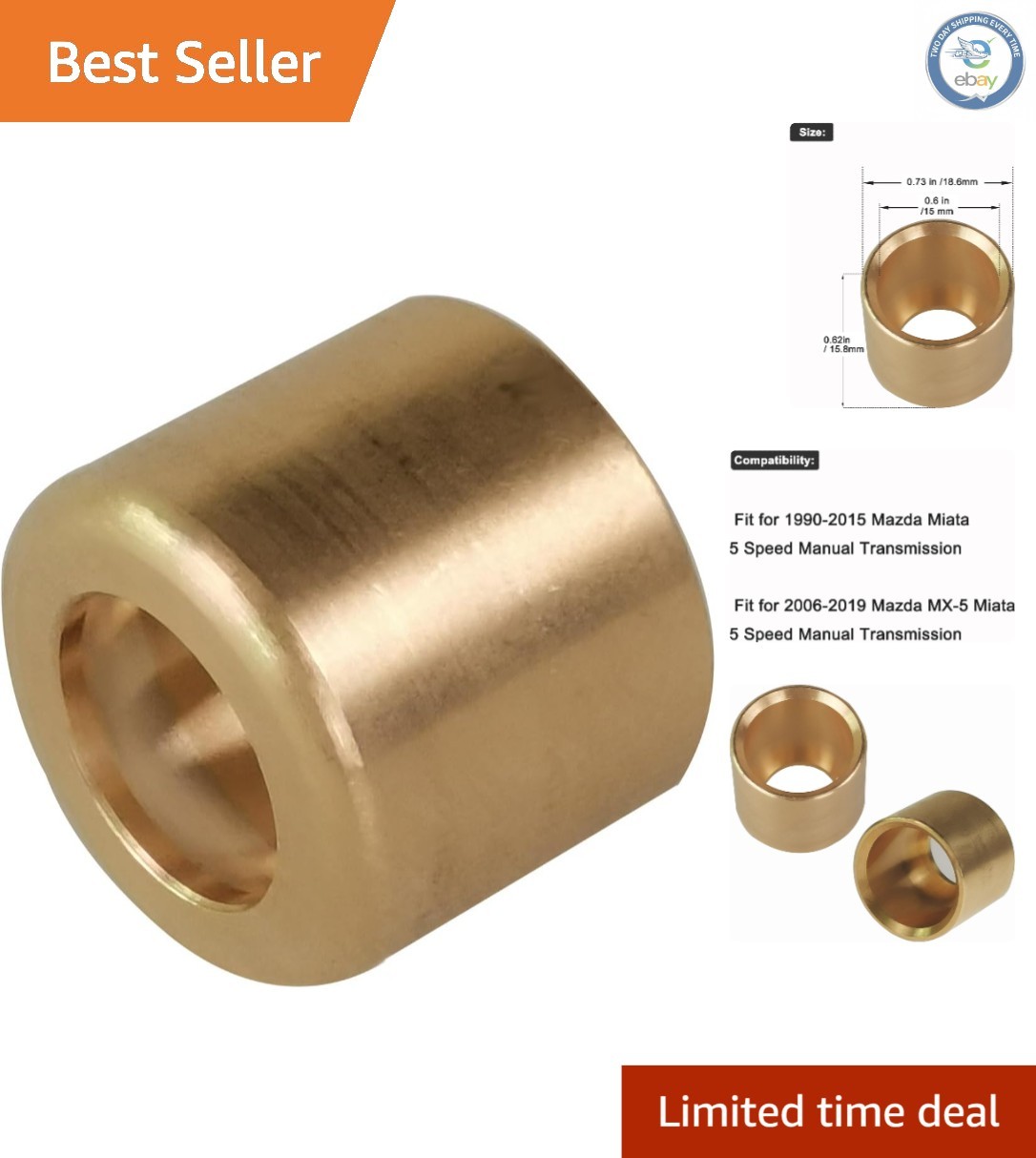 Upgrade Your Mazda Miata with a Durable Brass Shifter Bushing - Easy Install