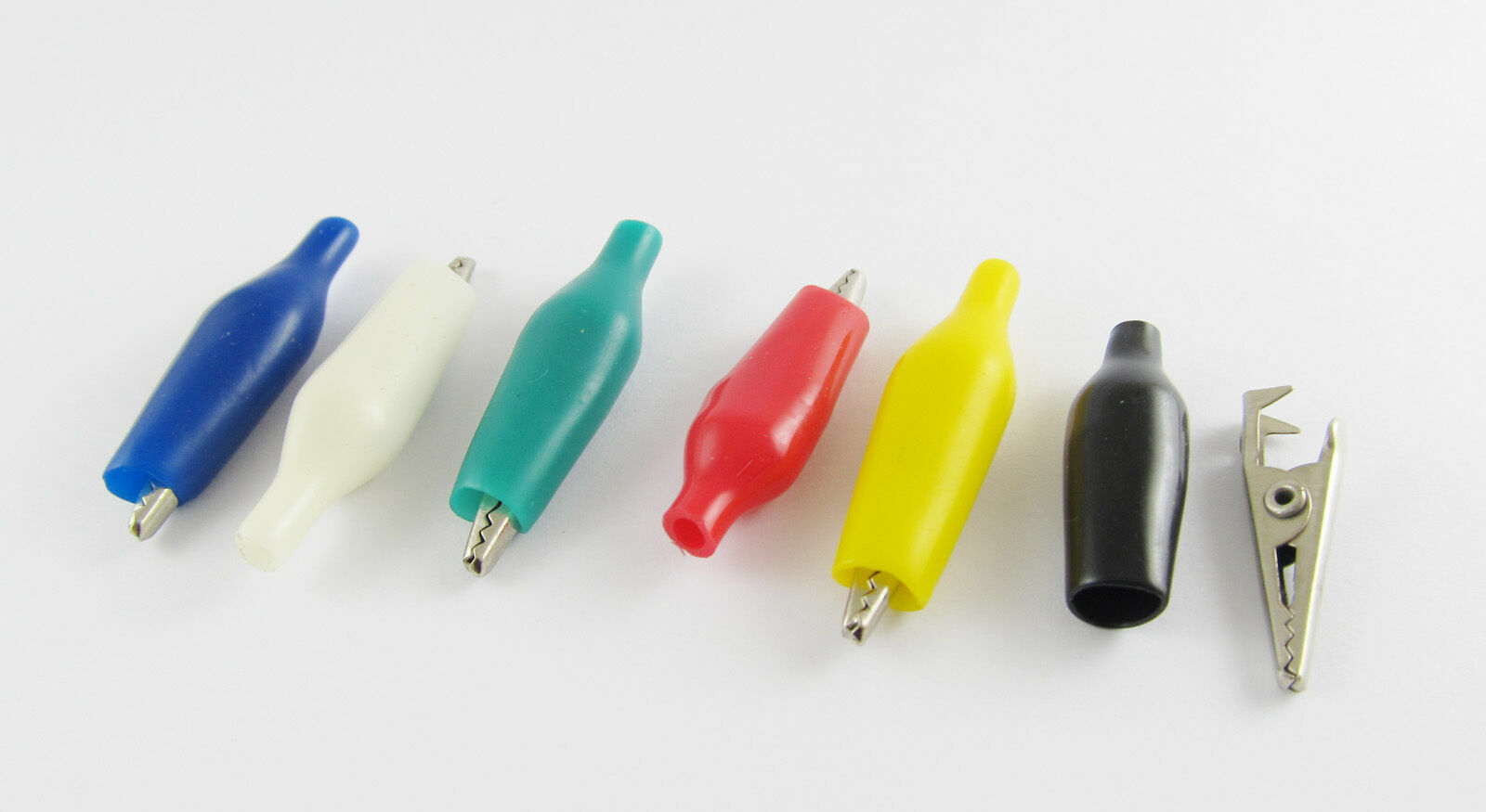 12pcs Battery Clamp Test Probe Alligator Clip With Boot Small Size 27mm 6 Colors