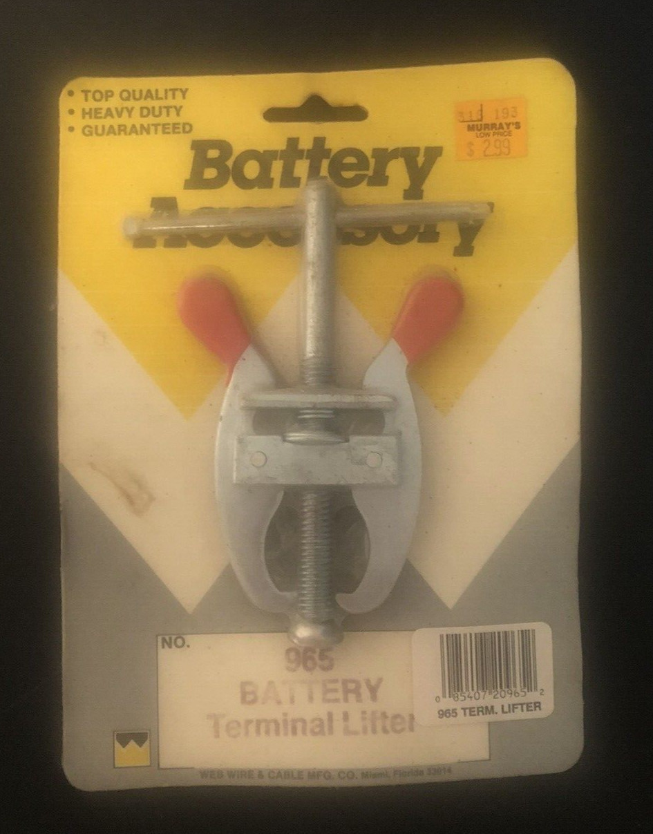 Vintage NOS Web Wire & Cable 965 Battery Terminal Lifter Dual Jaw New Heavy Duty
