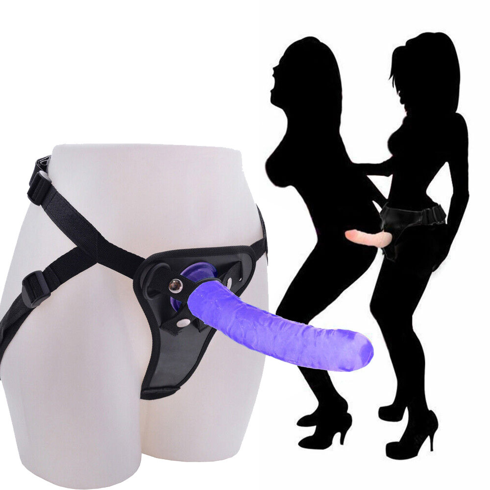 Strap On G-Spot Dildo Penis Harness Clitoral Anal Sex Toy for Lesbian Women