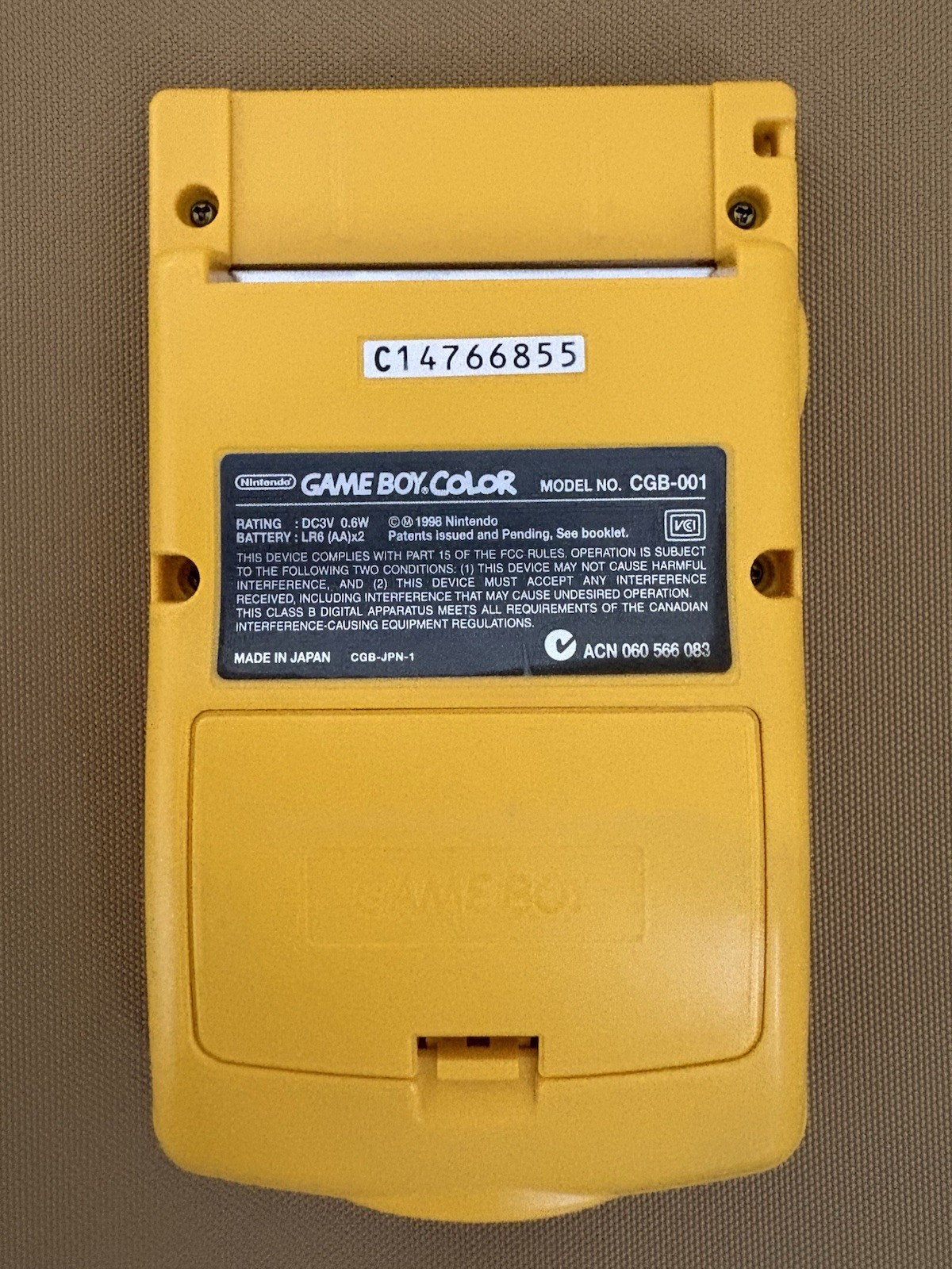 Nintendo Game Boy Color Handheld System - Yellow