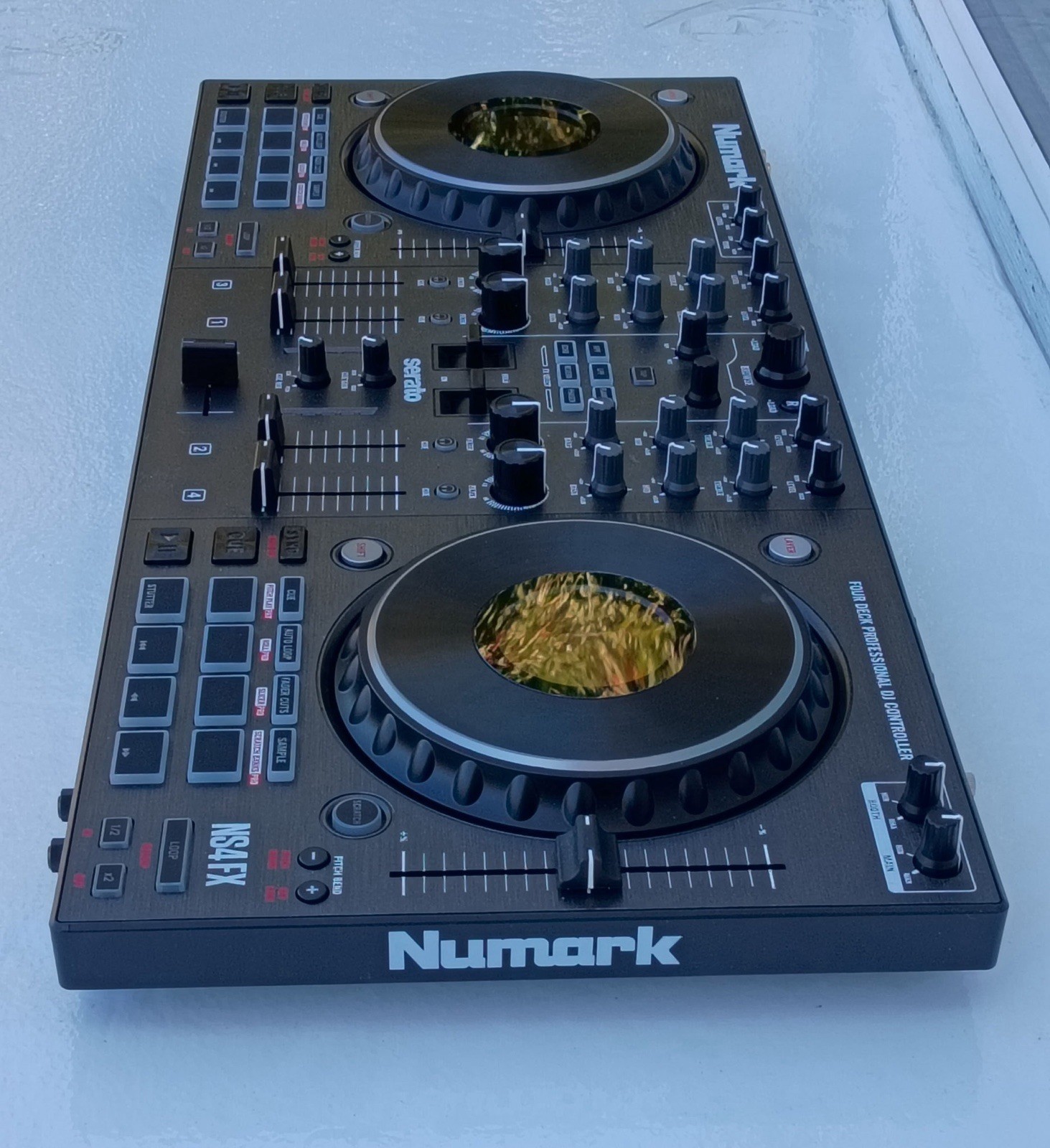 Numark NS4FX 4-Deck DJ Controller, Built-in Mixer, Serato, PC/Mac, Black