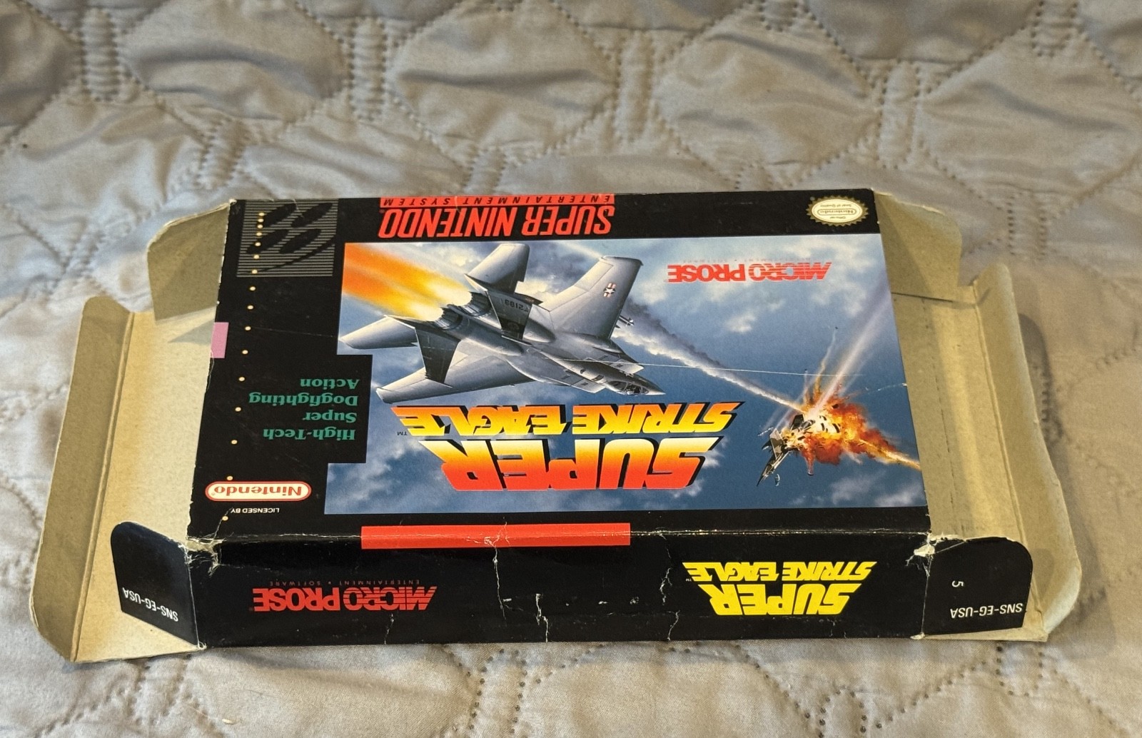 Super Strike Eagle * Snes Box Only * Super Nintendo Original box