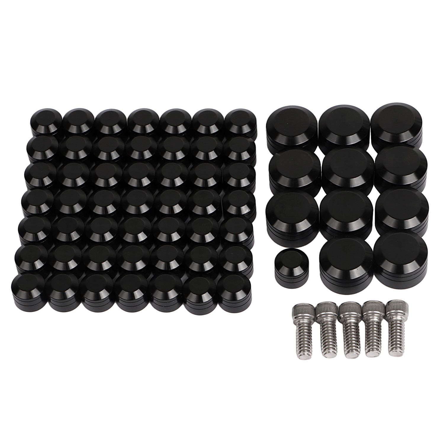 Black Engine Bolt Screw Cap Covers For Harley Softail Springer Fat Boy Breakout