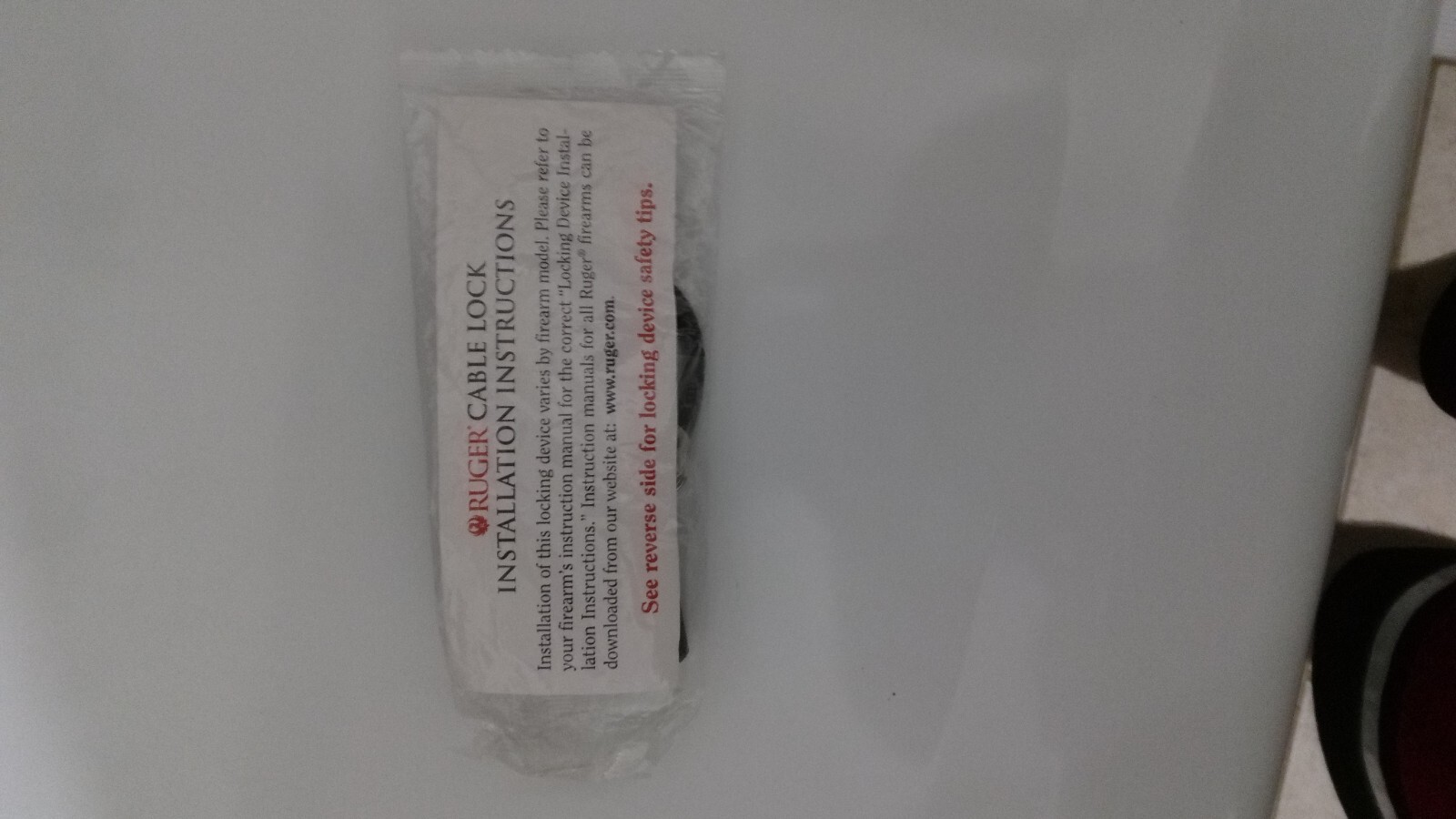 Brand New Ruger Cable Lock