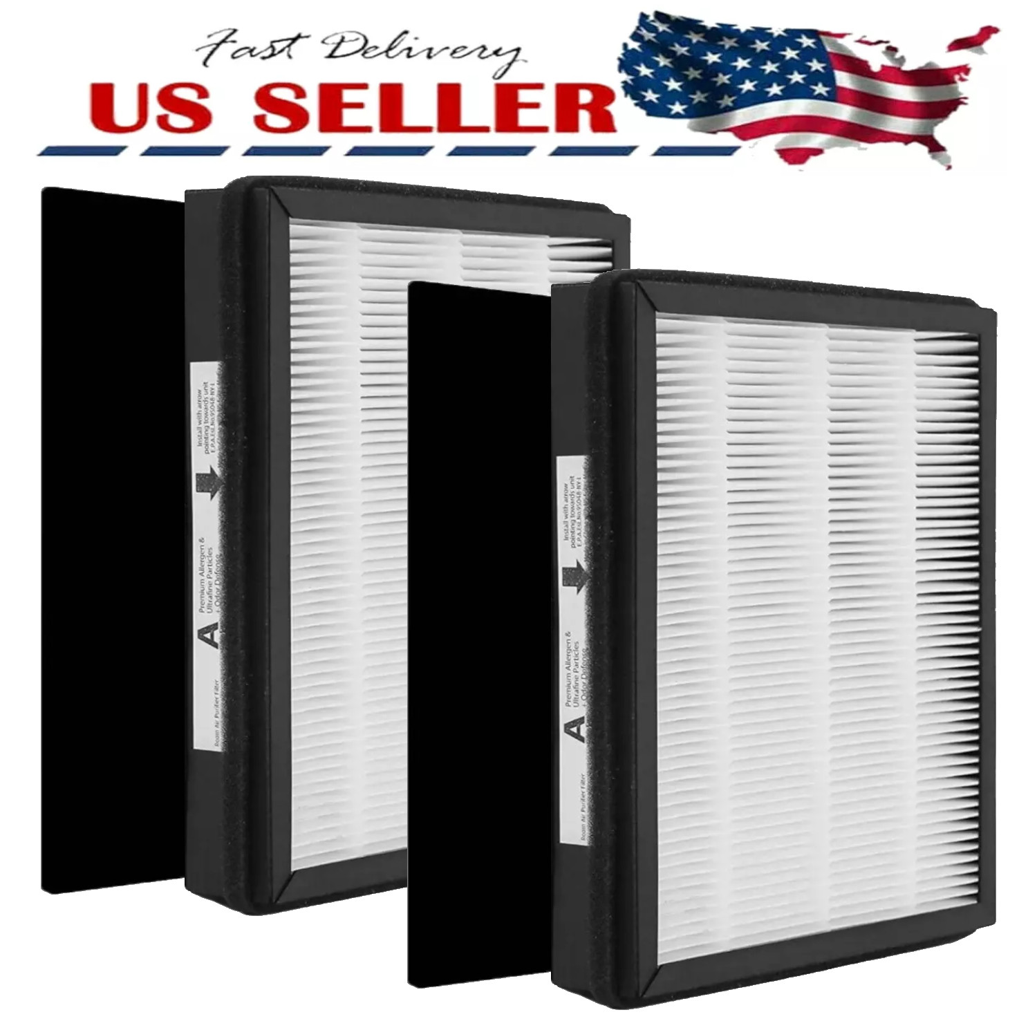 2x IAF-H-100A HEPA Filter A + Carbon for Filtrete FAP-C01-A Idylis IAPC-40-140