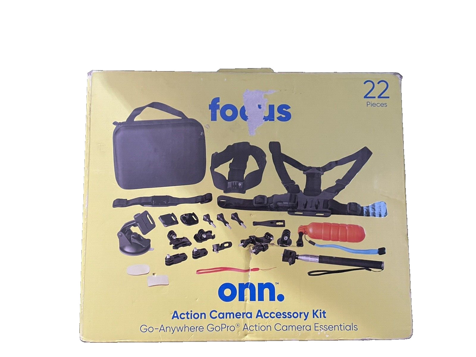 Focus 22 piece Action Camera Accessory Kit Compatible w/ Go Pro