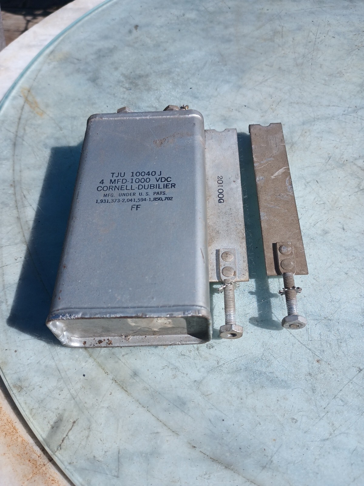 Cornell Dubilier Capacitor w Mount TJU10040 J  4mfd 1000vdc