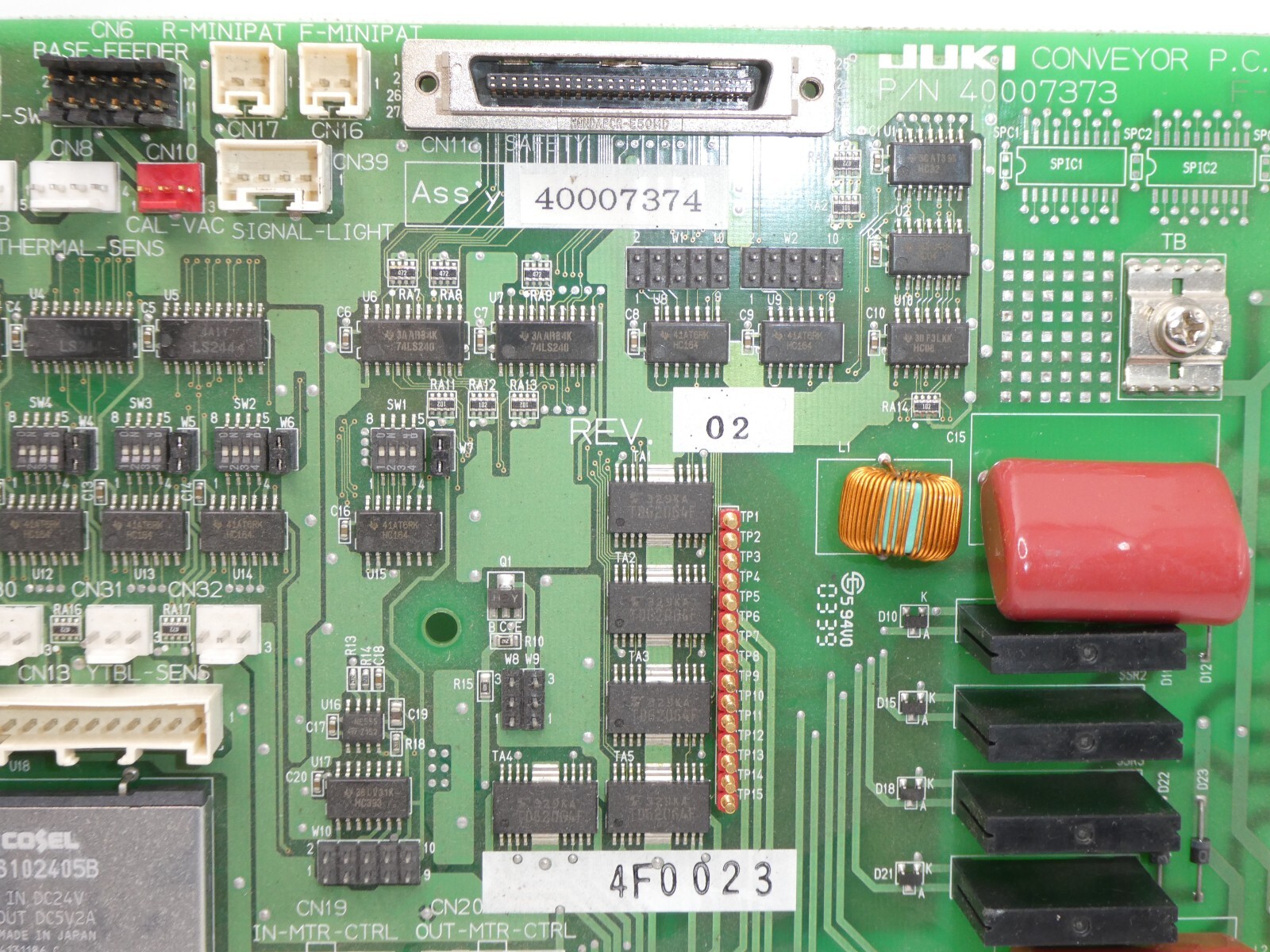 Juki Conveyor PCB 40007374 Rev: 02 Fx1r