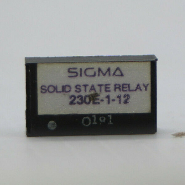 Sigma 230E-1-12 Solid State Relay 12VDC  1A 120 VAC Switching Voltage New
