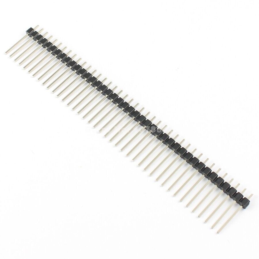 5pcs 2.54mm pitch 1x40 pin 40 pin male single row straight header strip L = 17mm