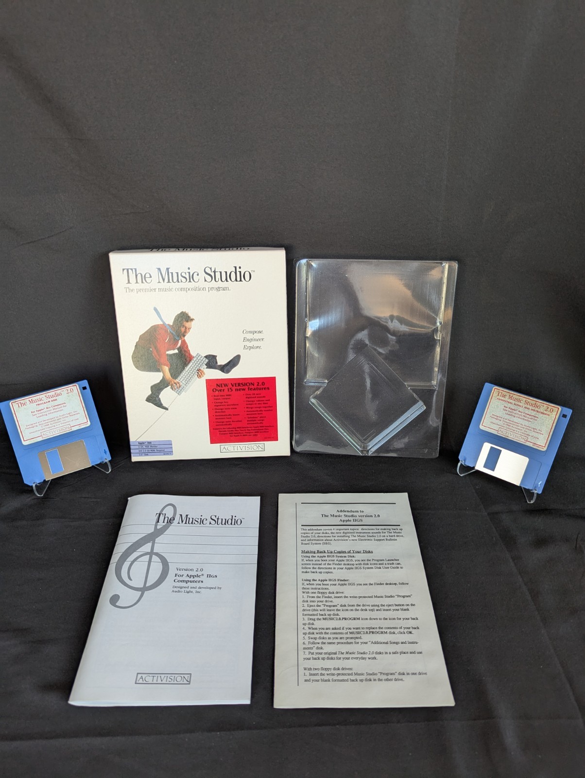 RARE! - The Music Studio 2.0 - Complete in Box - Apple IIGS - Very Good!
