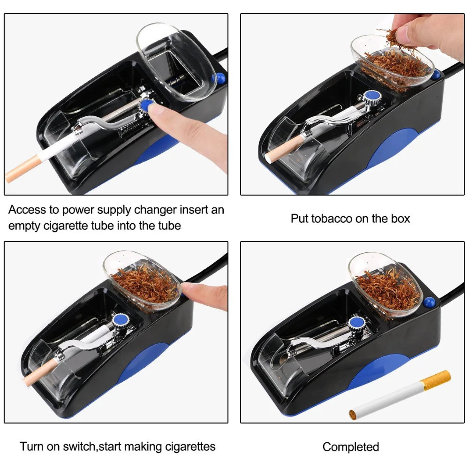 Automatic Electric Cigarette Rolling Machine Tobacco Injector Roller Maker Tool