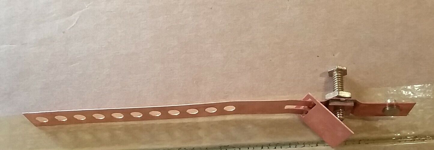 COPPER GROUND STRAP 6 3/8" UL FITS 0.5" TO 1.75" OD PIPE - 1 Pcs