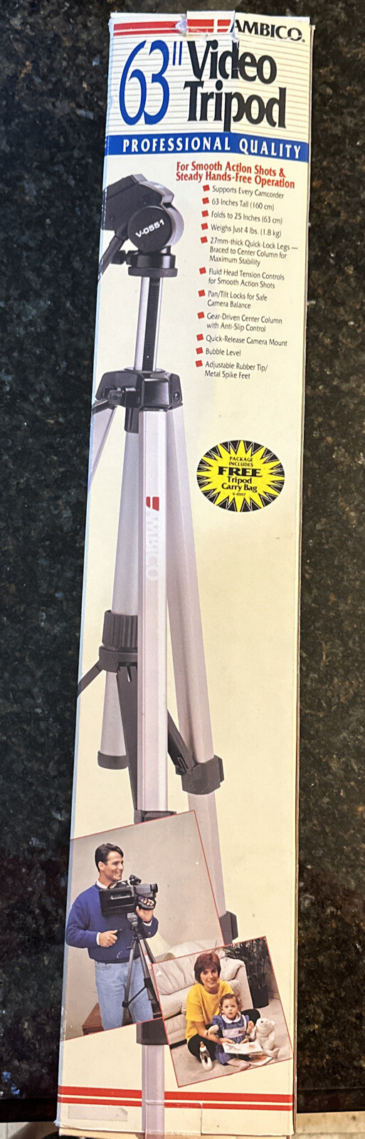 Ambico 63” Video Tripod