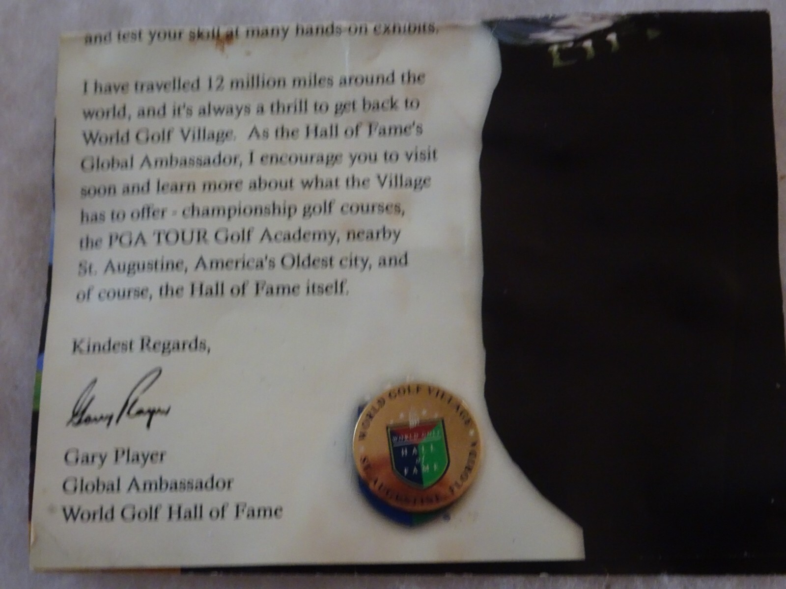 Pin Golf Hall of Fame World Golf Village St. Augustine FL Gary Player