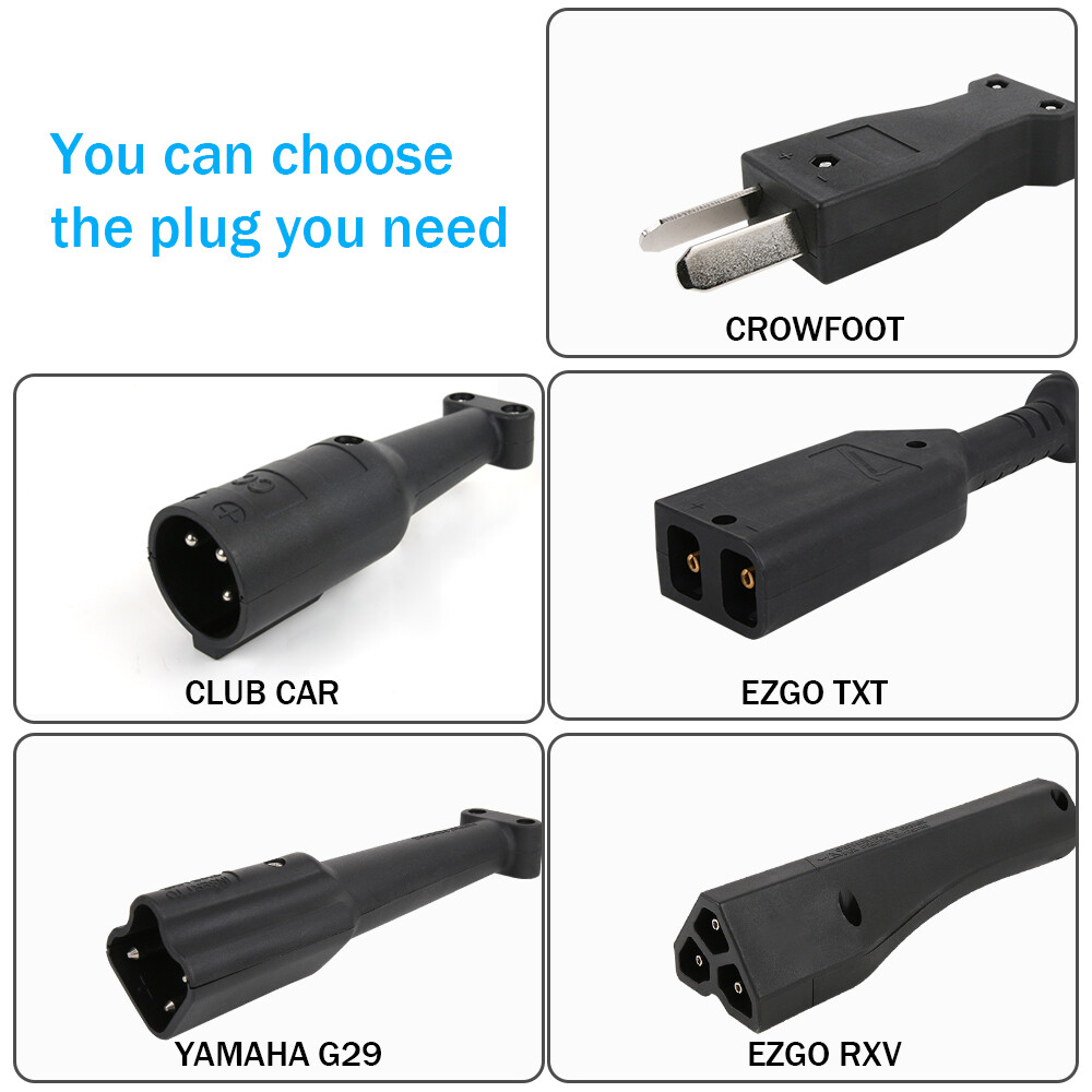 36V 48V Golf Cart Charger DC Cord for EZGO RXV/TXT/Club Car/YAMAHA G29/CrowFoot