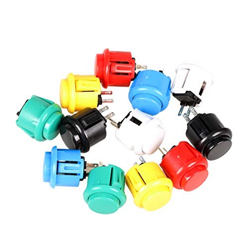 10x Arcade Buttons 24mm Push Button Replace Switch for Sanwa OBSF-24 Arcade