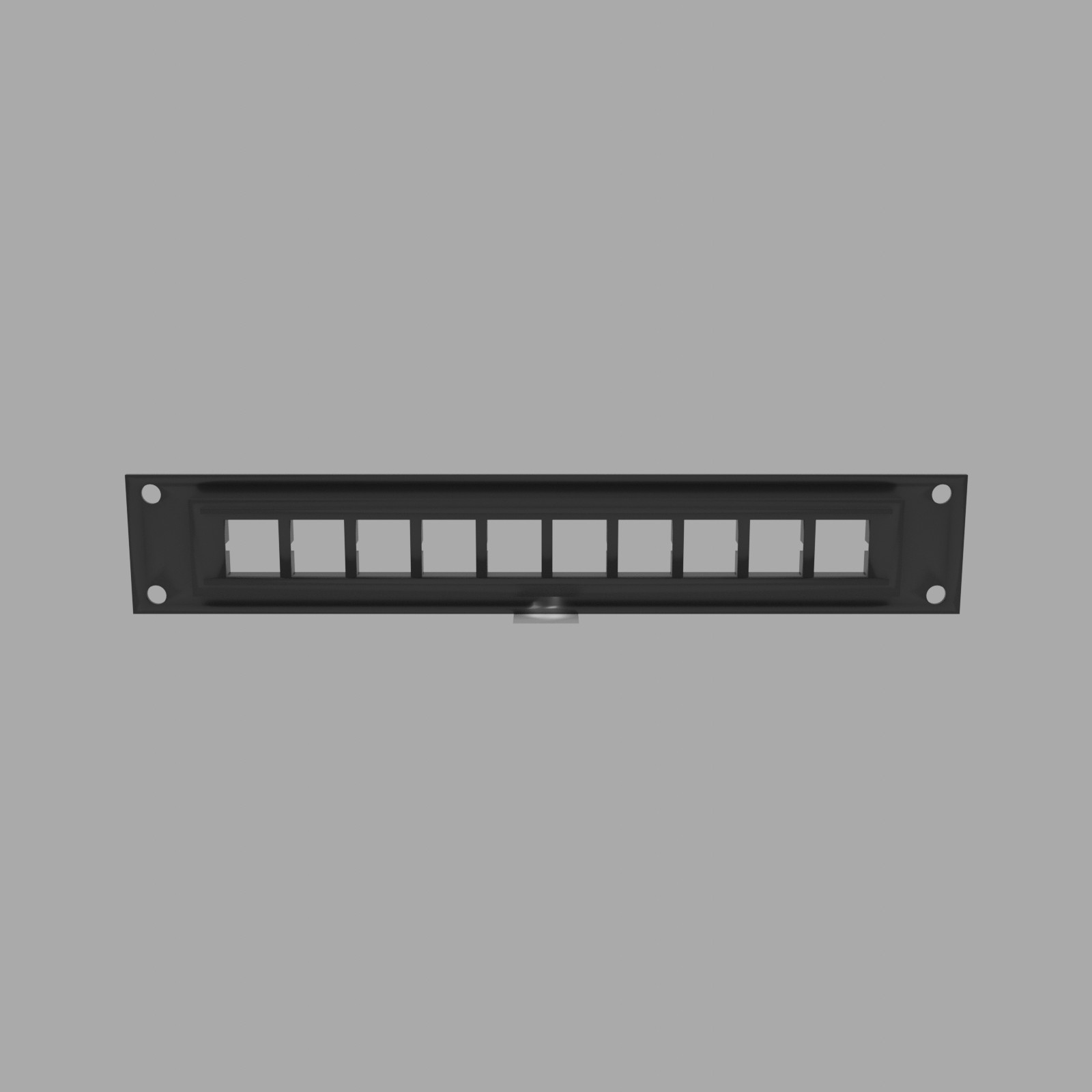 PrintForge UNJ600 10‑in Rack Keystone Patch Panel – Black PETG, Made‑to‑Order